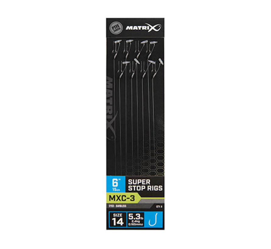 MXC-3 Super Stop Rigs Barbless 15cm (8stuks)