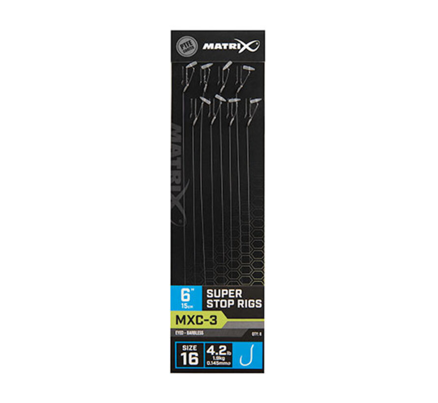 MXC-3 Super Stop Rigs Barbless 15cm (8stuks)