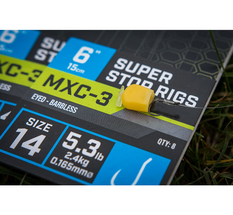 MXC-3 Super Stop Rigs Barbless 15cm (8stuks)