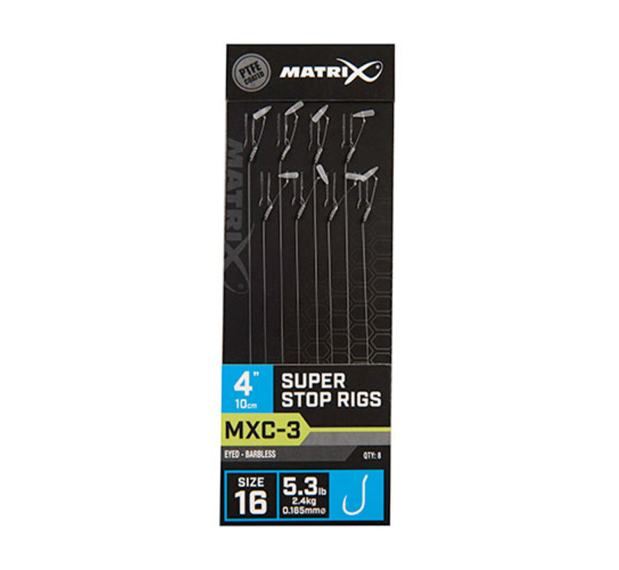 MXC-3 Super Stop Rigs Barbless 10cm (8stuks)