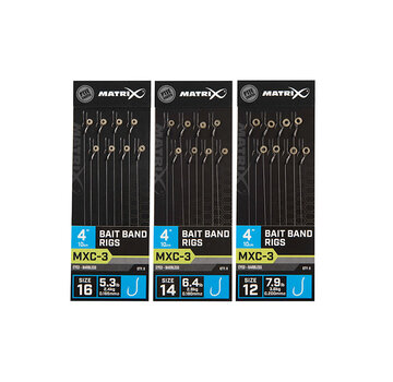 MATRIX MXC-3 Bait Band Rigs Barbless 10cm (8stuks)