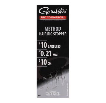 GAMAKATSU Pro Commercial XS Method Eyed Ready Rigs Hair rig stopper 10cm (8stuks)
