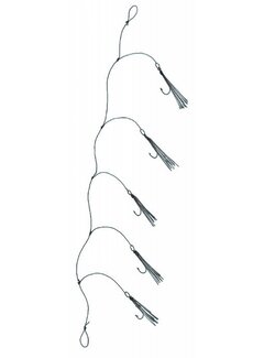 ALBATROS HENGELSPORT Makreel onderlijn 5 haken Mixed Glitter