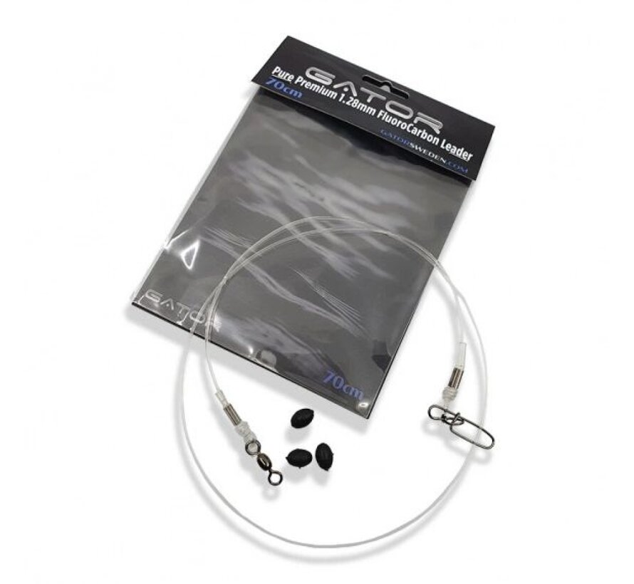 Elite Fluoro Carbon Snoek Onderlijn (70cm) (1.28mm)