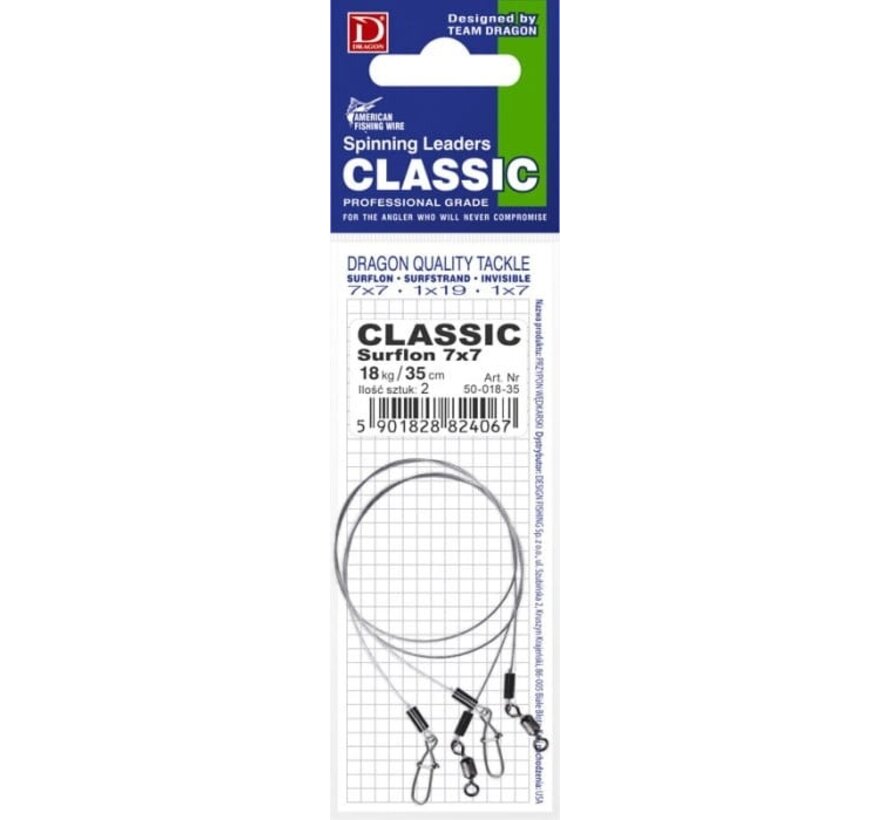 7x7 AFW Stalen Snoek Onderlijn (2stuks)