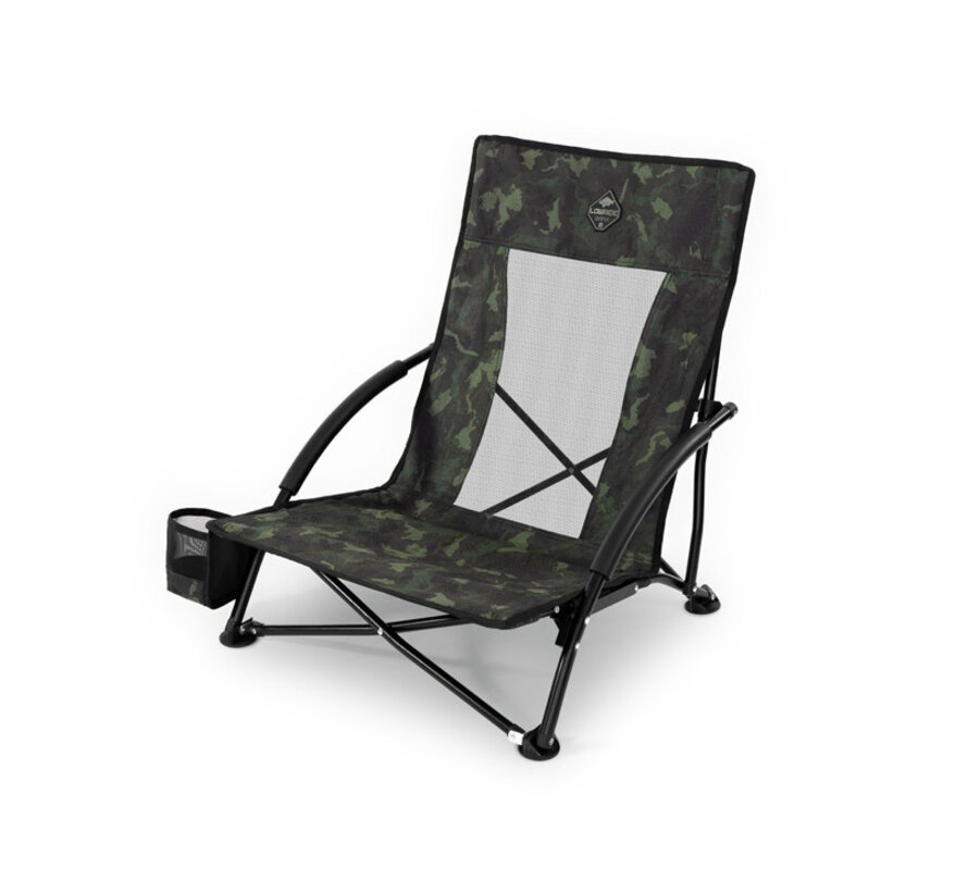 Lage Inklapbare Stoel Met Bekerhouder