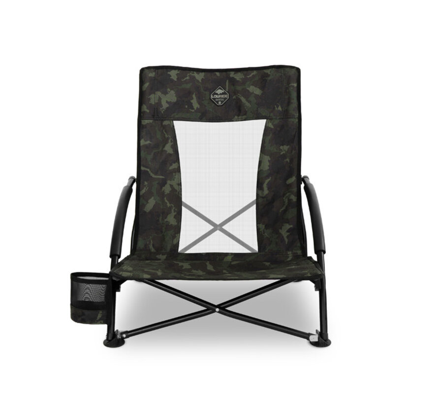 Lage Inklapbare Stoel Met Bekerhouder