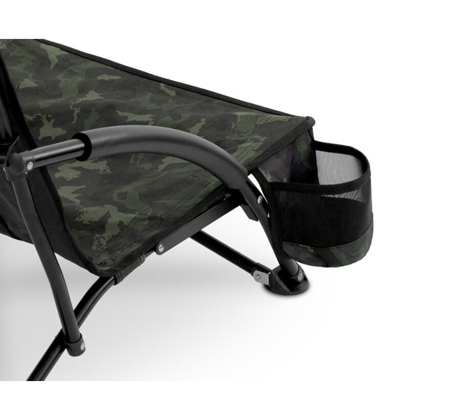 Lage Inklapbare Stoel Met Bekerhouder