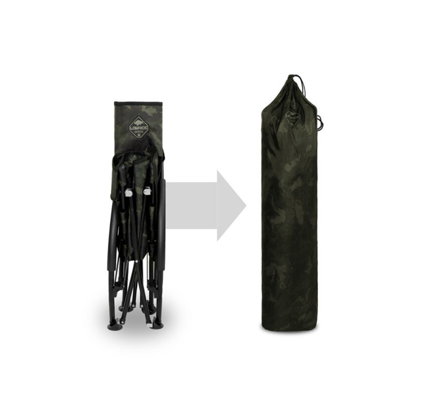 Lage Inklapbare Stoel Met Bekerhouder