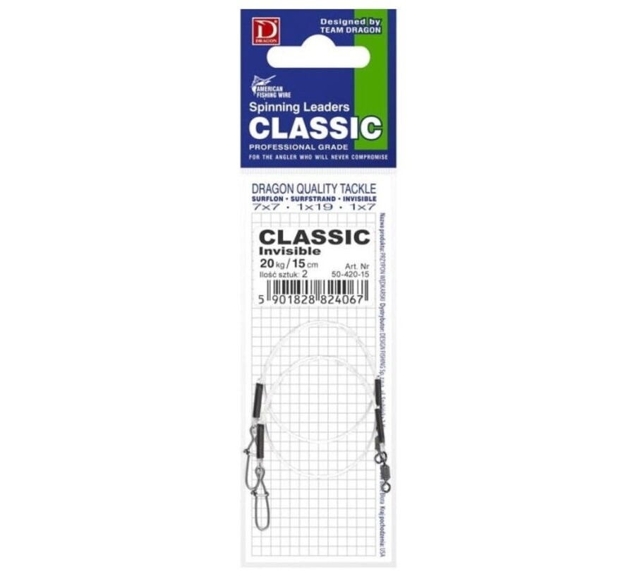 Fluorocarbon Baars & Snoekbaars Onderlijn (2stuks)