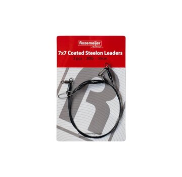 ROZEMEIJER 7x7 Coated Steelon Leaders (35cm) (2stuks)