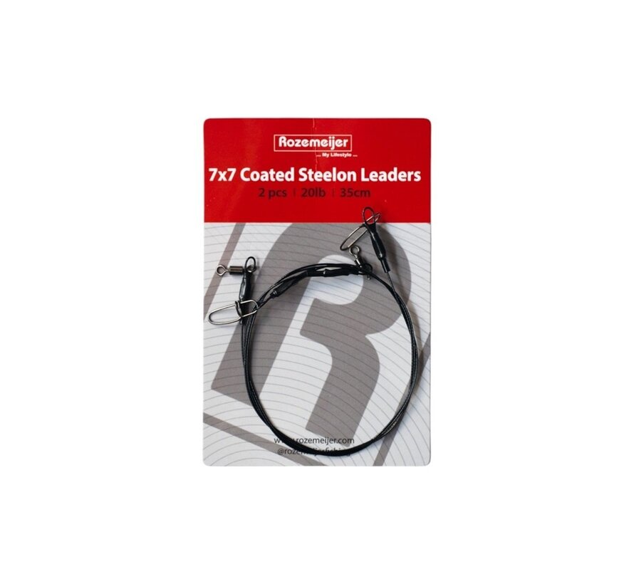 7x7 Coated Steelon Leaders (35cm) (2stuks)