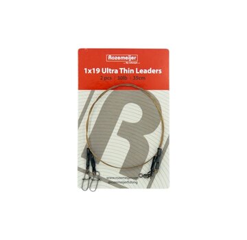 ROZEMEIJER 1x19 Super Dunne Stalen Onderlijn (35cm) (2stuks)