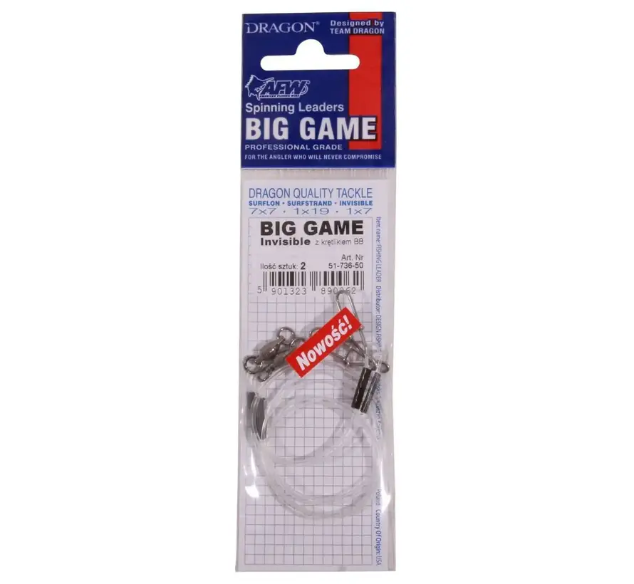 Fluorocarbon Snoek Onderlijn (2stuks)