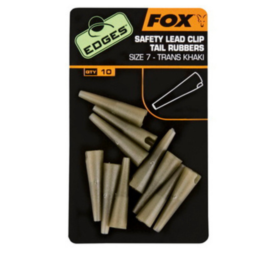 Lead Clip Tail Rubbers Khaki (size 7) (10stuks)