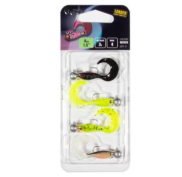 FOX RAGE Micro Grub Tail Mix UV Loaded Lure Pack (4cm) (3gr) (4stuks)