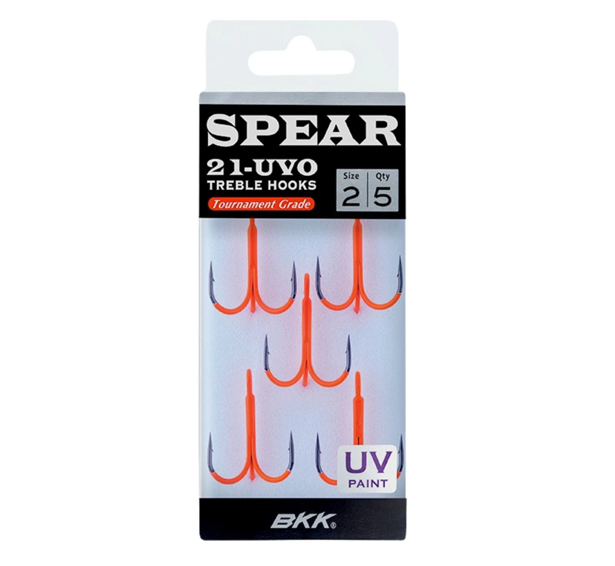 Spear-21 UVO Treble Hooks (5-6stuks)