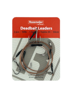 ROZEMEIJER Doodaas Onderlijn 1 Enkele Haak + Dreg (50cm) (2stuks)