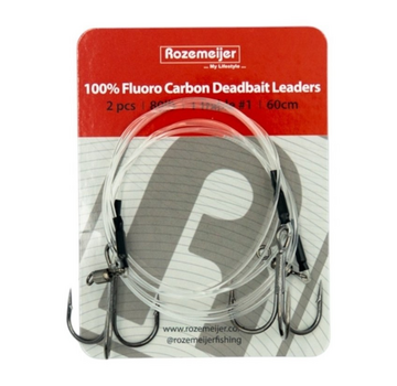 ROZEMEIJER Fluoro Carbon Doodaas Onderlijn Dreg (60cm) (2stuks)