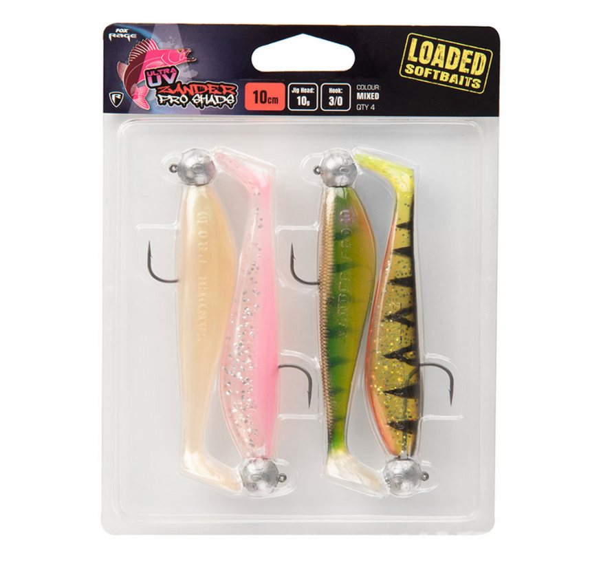 Ultra UV Zander Pro Shad Loaded Lure Pack