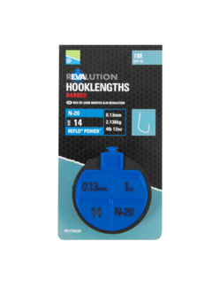 PRESTON Revalution Hooklengths N-20 100cm (10stuks)