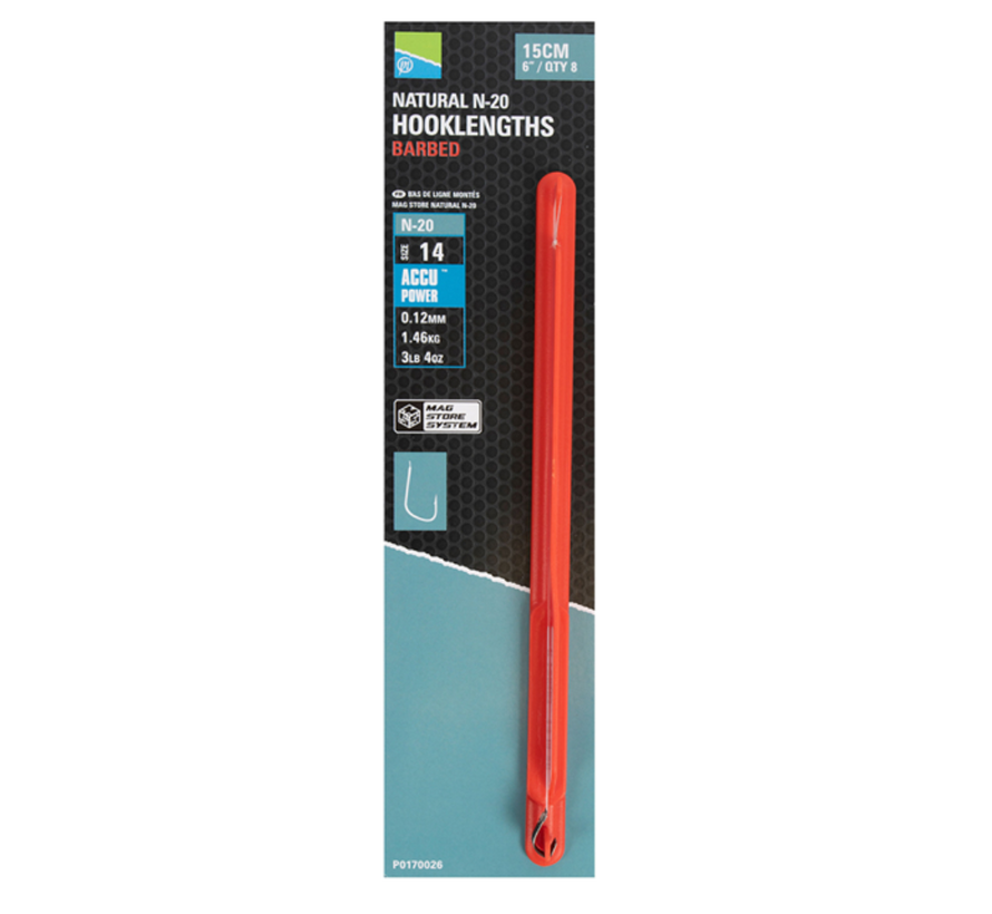 Natural N-20 Mag Store Rig 15cm (8stuks)