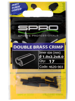 SPRO Matte Black W-Brass Crimp (17stuks)