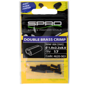 SPRO Matte Black W-Brass Crimp (17stuks)