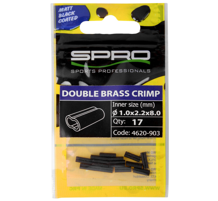 Matte Black W-Brass Crimp (17stuks)