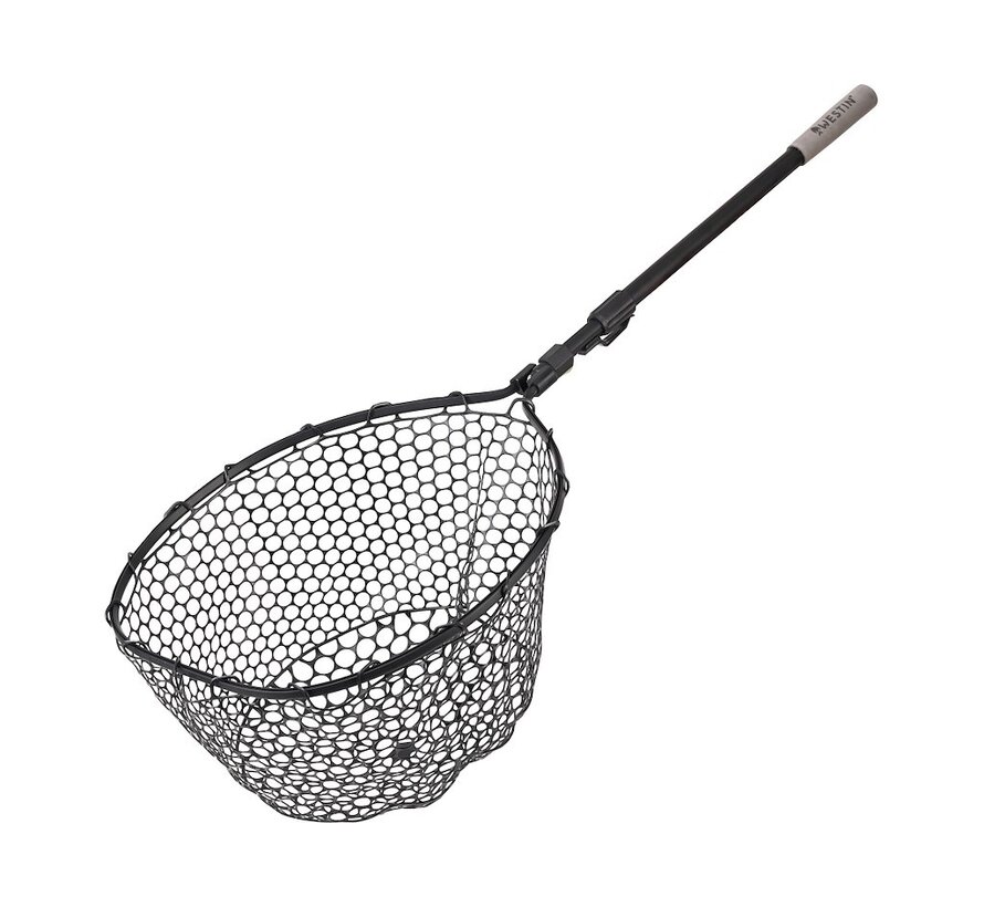 W3 C&R Adjustable Full Rubber Mesh Landing Net
