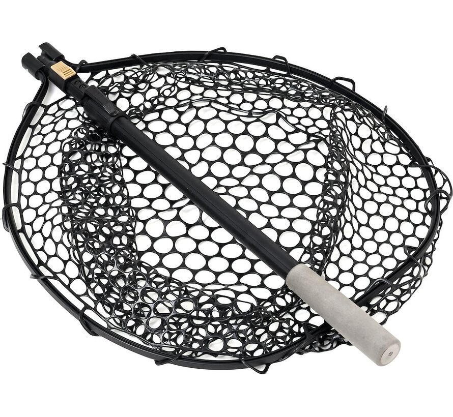 W3 C&R Adjustable Full Rubber Mesh Landing Net