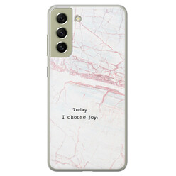 Coole Handyhüllen Samsung Galaxy S21 FE Silikon Case - Today I Choose Joy