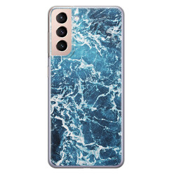 Coole Handyhüllen Samsung Galaxy S21 Silikon Case - Ocean Blue