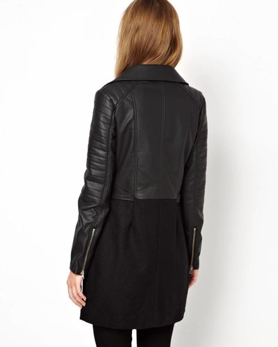 Leather biker jacket