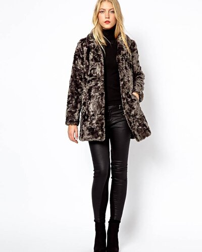 Imitation fur coat