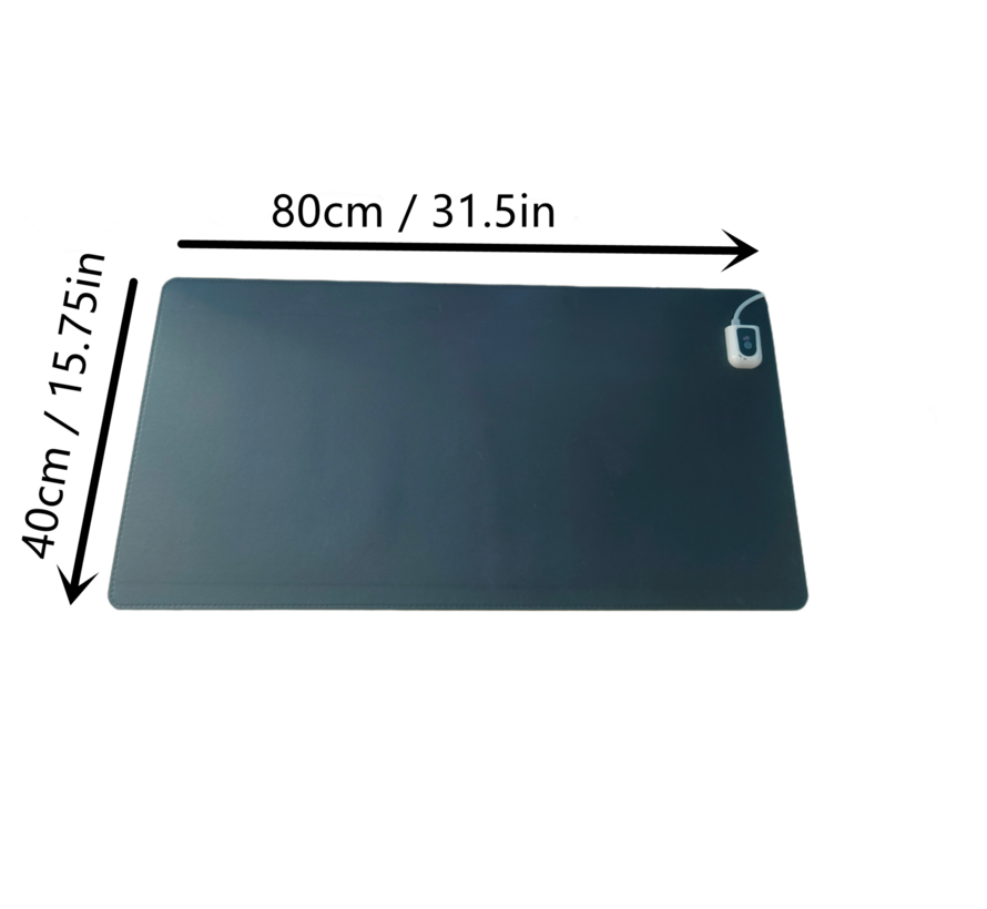 Série QH-BV Sous-main infrarouge noir 40 x 80 cm réglable en puissance