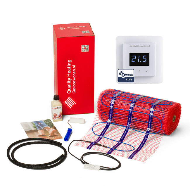 Ensemble de tapis de 100 watts comprenant un thermostat domotique z-wave