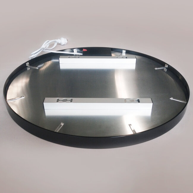 Bella Mirror Miroir rond de 60 cm avec cadre doré, éclairage LED et anti-condensation