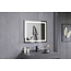 Bella Mirror Miroir 70 x 80 cm sans cadre, éclairage LED encastré et anti-condensation