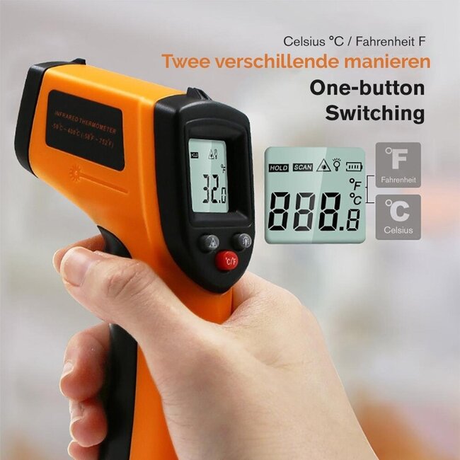 Compteur de chaleur infrarouge -50 à 380 degrés