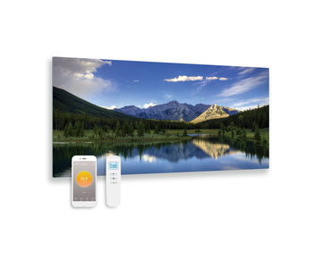 Quality Heating Panneau infrarouge en verre imprimé avec wifi et télécommande Suisse 119x59 700Watt