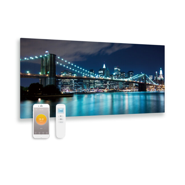 Quality Heating Panneau infrarouge en verre imprimé New York 119x59 700Watt