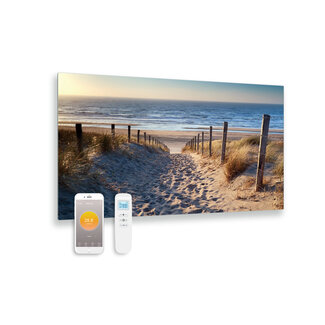 Quality Heating Panneau infrarouge en verre imprimé avec wifi et télécommande dunes 100x59 580Watt