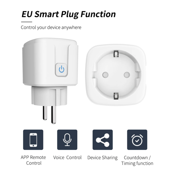 Quality Heating Compteur de consommation de prises intelligentes Wifi avec fonction de temporisation