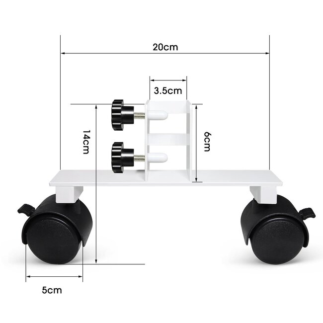 Repose-pieds à roulettes pour panneaux infrarouges