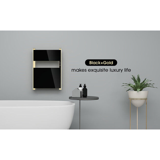 Quality Heating QH Radiateur électrique Maverick 90Watt noir-doré