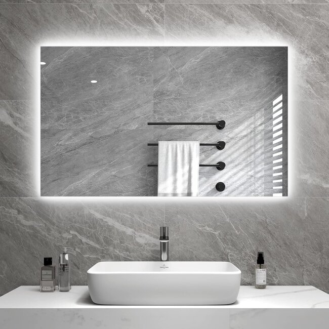 Quality Heating Miroir chauffant infrarouge avec éclairage LED 60 x 80 cm 450Watt
