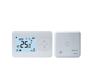 Quality Heating QH Thermostat programmable de base avec récepteur compact pour montage en saillie