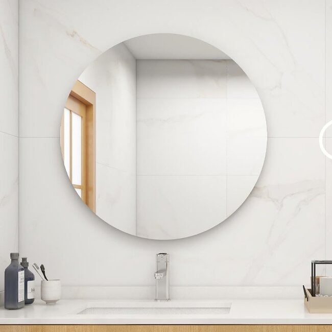Quality Heating Miroir chauffant infrarouge rond 85cm 320Watt