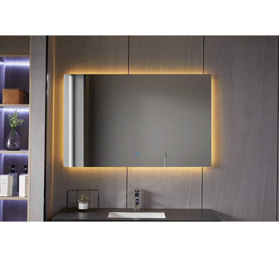 Miroir sans cadre avec LED, anti-buée 75 x 120 cm